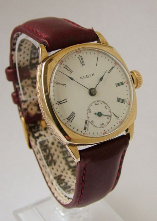 fig 1. A gents antique Elgin wrist watch