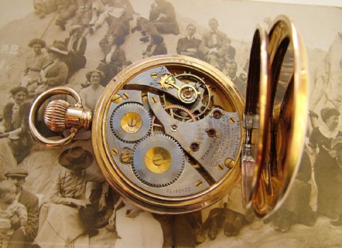fig 1. An antique Preston Junior pocket watch by Waltham