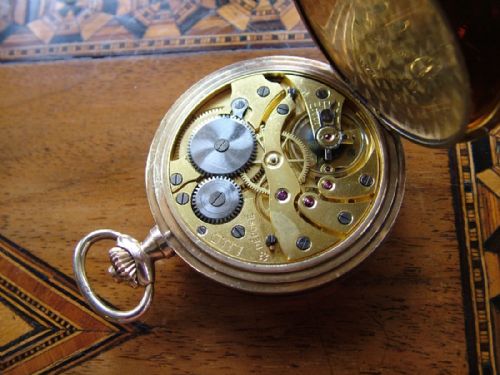 fig 1. Antique hunter pocket watch, Louis-Ulysse Chopard
