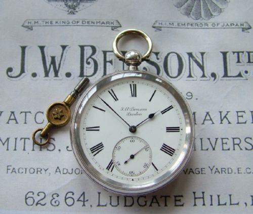 J W Benson ‘The Ludgate’ Silver Pocket Watch
