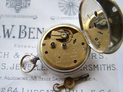 fig 1. J W Benson ‘The Ludgate’ silver pocket watch