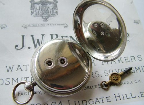 fig 2. J W Benson ‘The Ludgate’ silver pocket watch