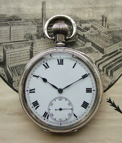 A 1918 Silver Hexameter Pocket Watch