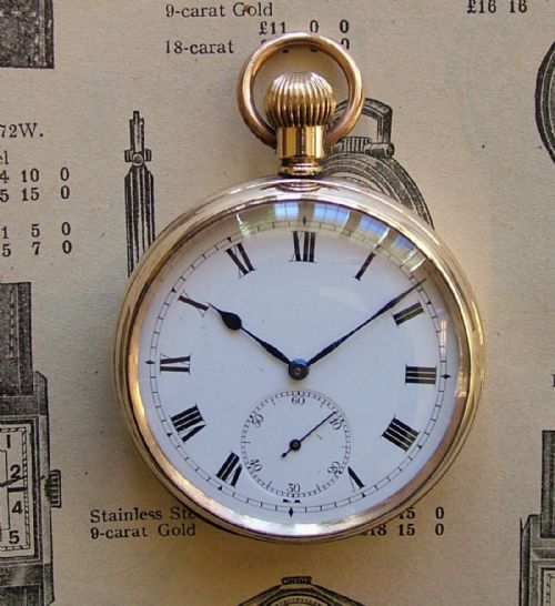 A Vintage 1920s Swiss Stem Winding Pocket Watch