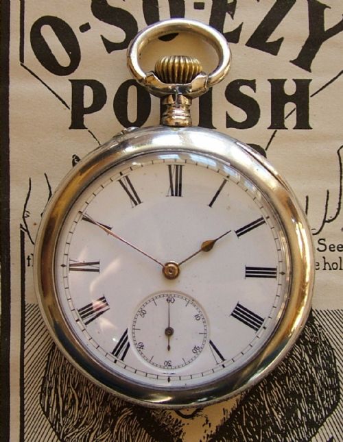 An Antique Swiss Silver Pocket Watch