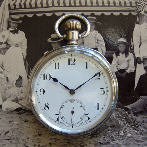 An Antique Silver Zenith Pocket Watch, 1913.