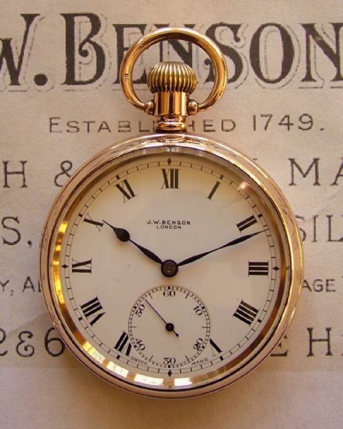 A 1920s J W Benson Pocket Watch