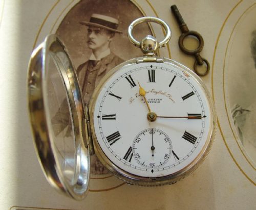 fig 1. Antique Express English Lever pocket watch, Graves