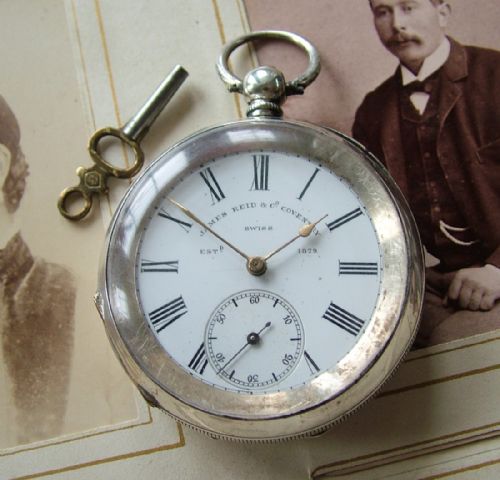 
Antique Silver Pocket Watch, James Reid, Coventry
