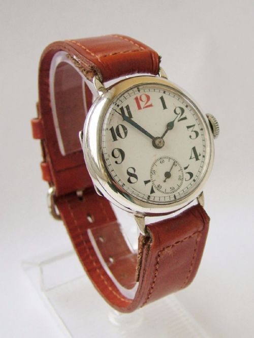 fig 1. A gents silver wrist watch, 1914