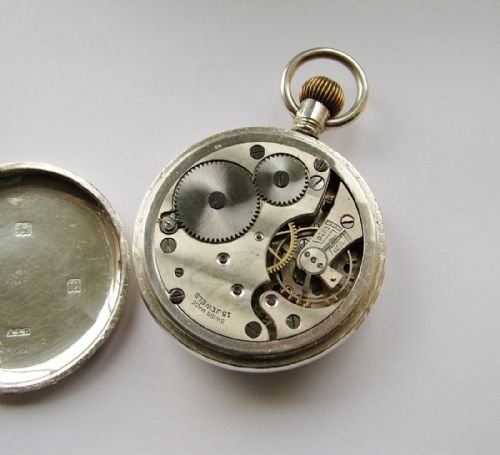 fig 1. An antique silver Record pocket watch, 1918