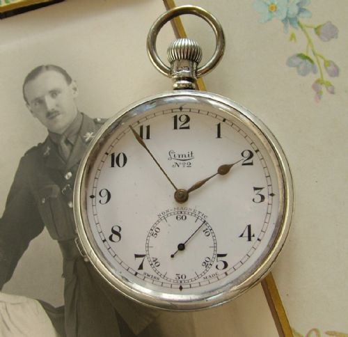 A 1940s Silver Limit No 2 Pocket Watch