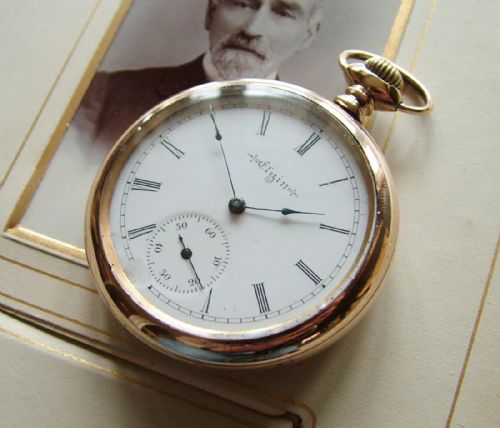 fig 1. An antique Elgin pocket watch, 1900
