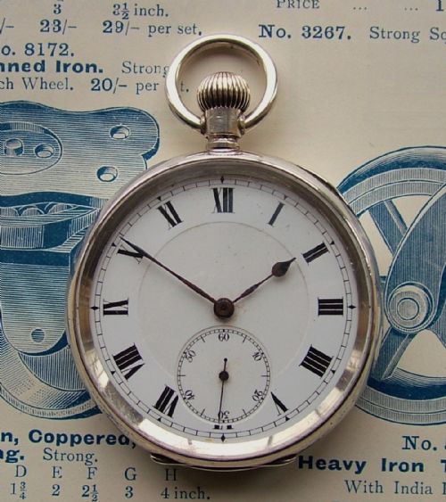 An Antique Invar 1917 Silver Pocket Watch