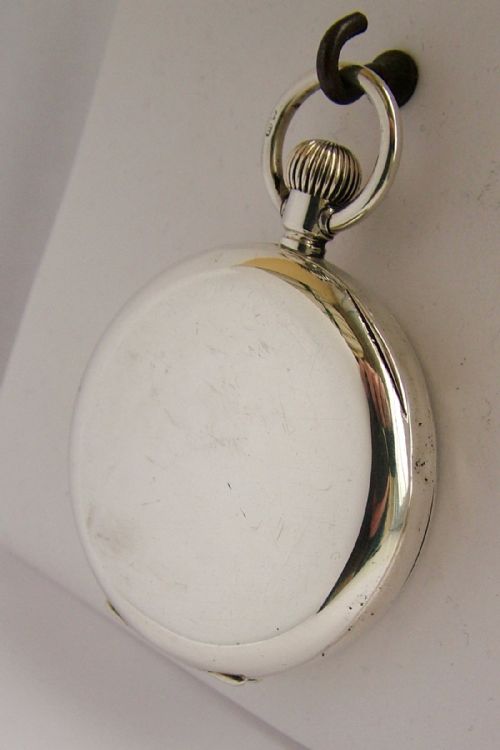 fig 1. An antique Invar 1917 silver pocket watch
