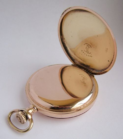 fig 2. An antique 1902 Waltham full hunter pocket watch.