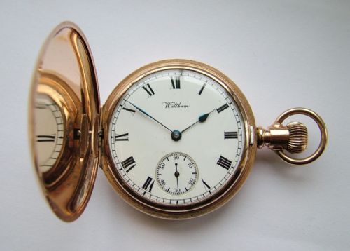fig 1. An antique Waltham full hunter pocket watch, 1912
