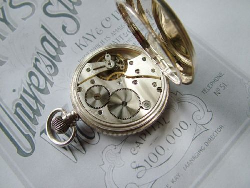 fig 1. 1929 Kays silver pocket watch in super condition