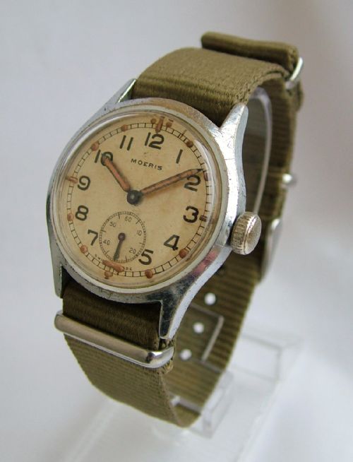 A Gents 1940s Moeris Army Time Piece Wrist Watch