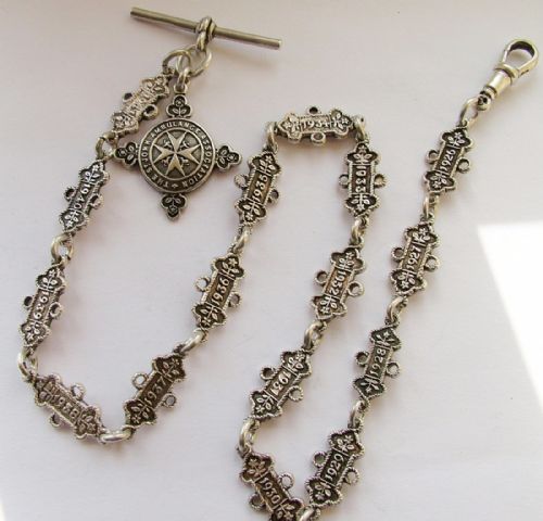 fig 2. Impressive silver watch chain, St Johns Ambulance