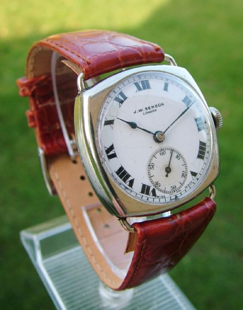 fig 1. A 1920s J W Benson wrist watch