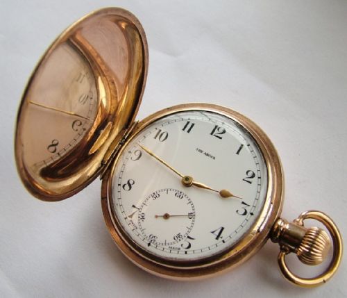 Early 20th C Full Hunter Pocket Watch, “The Angus"