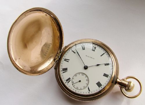 An Antique Waltham Traveler Full Hunter Pocket Watch