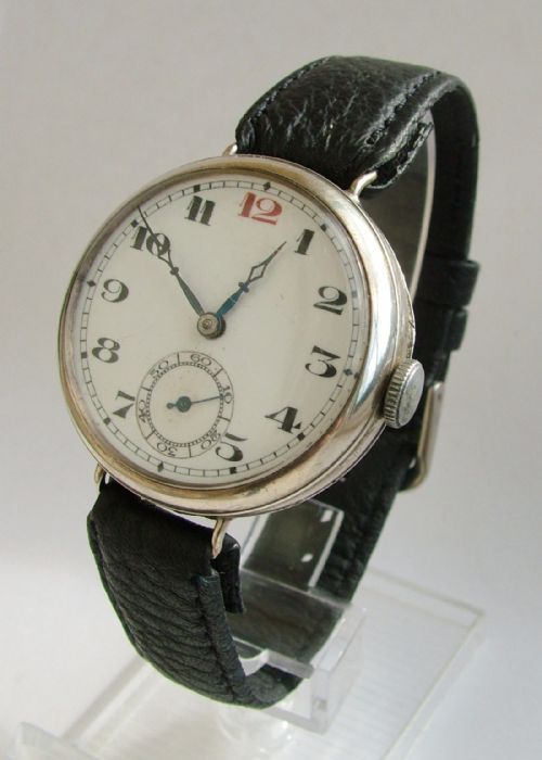 A Gents 1924 Marvin Silver Trench Watch