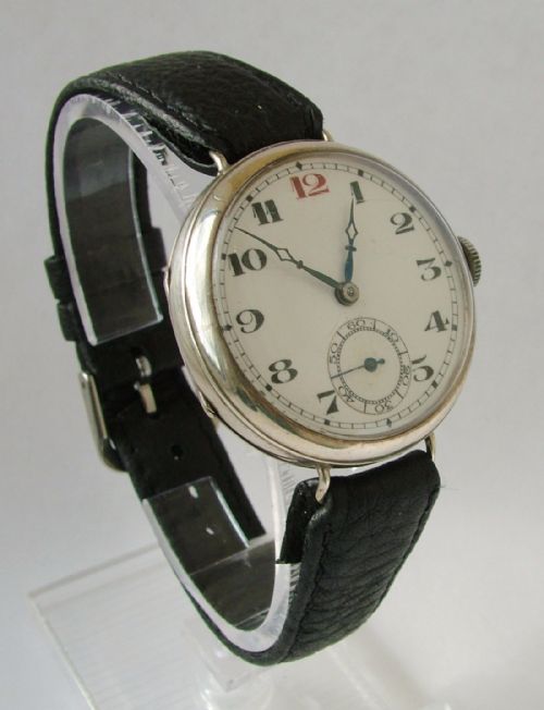 fig 1. A gents 1924 Marvin silver trench watch