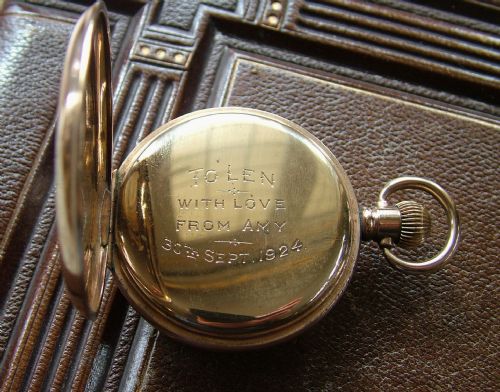 fig 1. 1920s gold plated pocket watch