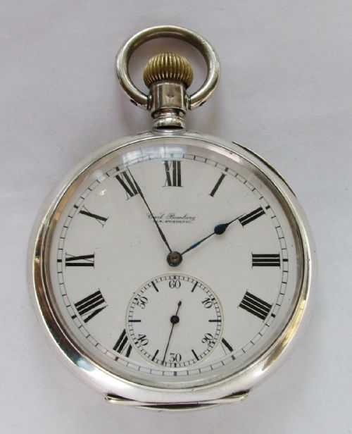 A 1920s Silver Pocket Watch, Carl Bamberg