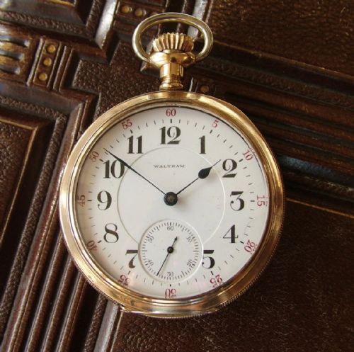 Antique Waltham Crescent St Railroad Pocket Watch