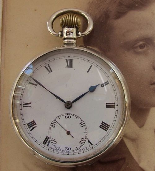 A 1930s Silver Syren Pocket Watch