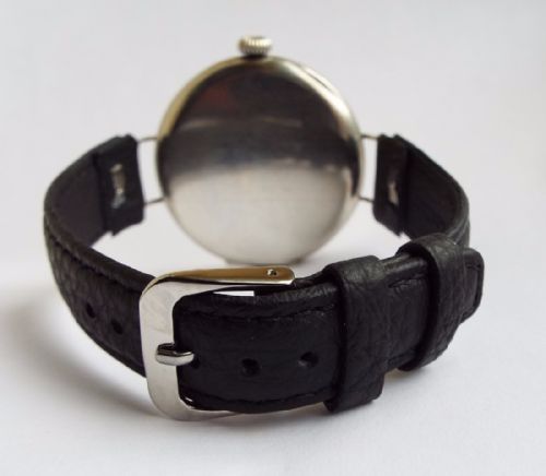 fig 2. An Officer’s antique silver over-sized wrist watch