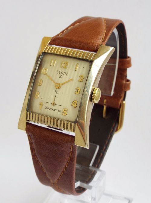A Gents 1950s Elgin 19 Shockmaster Wrist Watch