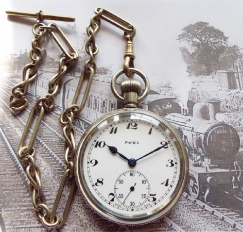 Phenix British Rail (South) Pocket Watch and Chain
