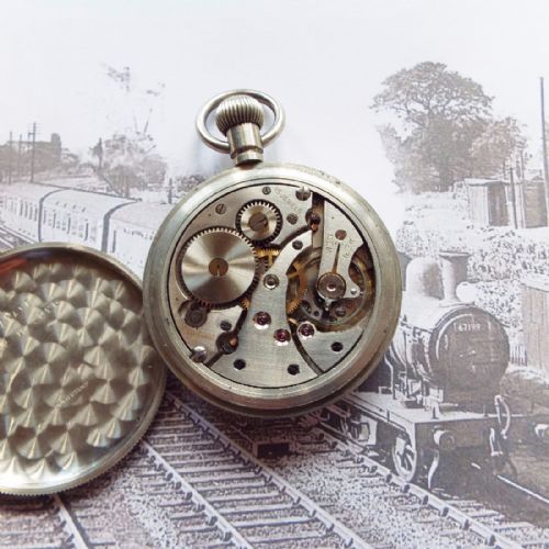 fig 1. Phenix British Rail (South) pocket watch and chain