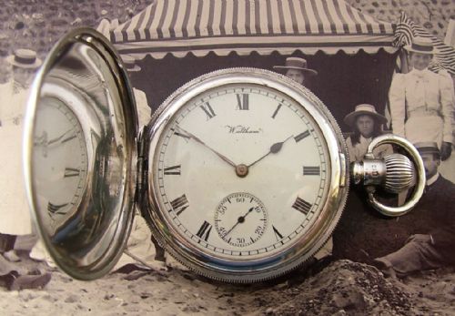 A 1920s Silver Waltham Traveler Full Hunter Pocket Watch