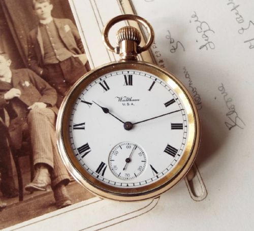 Antique Waltham Traveler Pocket Watch, 1917