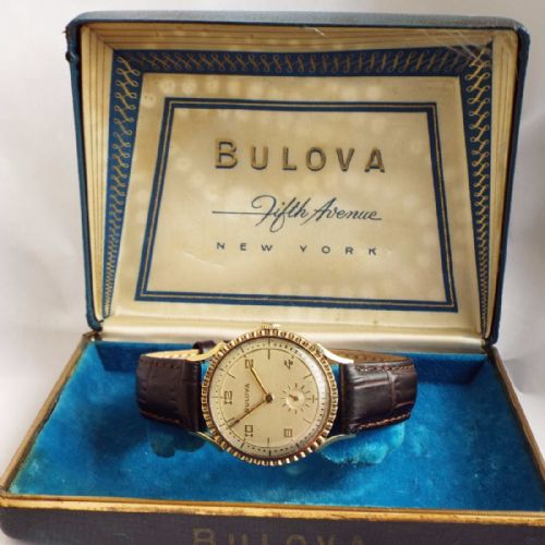 Gents 1950s Boxed Bulova Gold Filled Wrist Watch