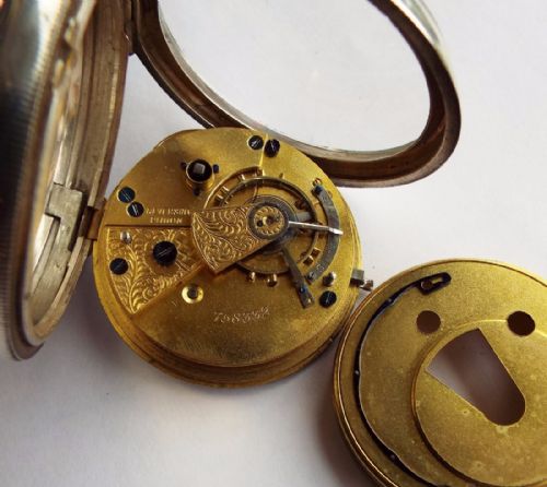 fig 1. Antique silver pocket watch, Lancashire Watch Co