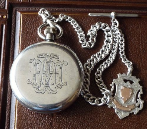 fig 2. Rotherhams silver pocket watch for Russells, 1896