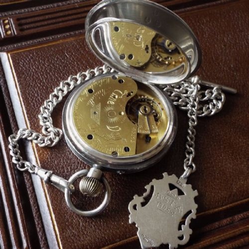 fig 4. Rotherhams silver pocket watch for Russells, 1896