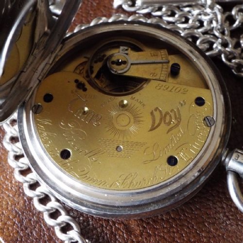 fig 5. Rotherhams silver pocket watch for Russells, 1896