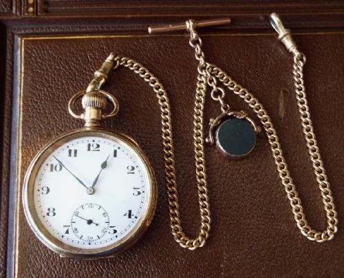fig 1. An antique Zenith pocket watch and chain