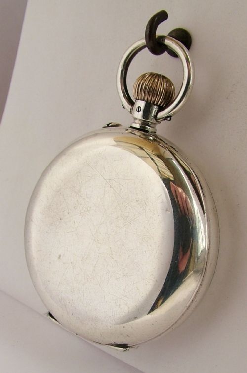 fig 1. Antique 1910s Swiss silver pocket watch.
