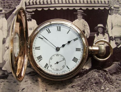 fig 1. A 1920s half hunter pocket watch.