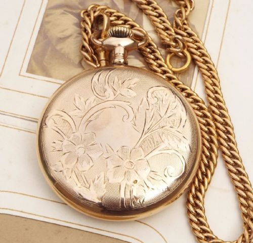fig 3. Antique Admiral pocket watch and chain