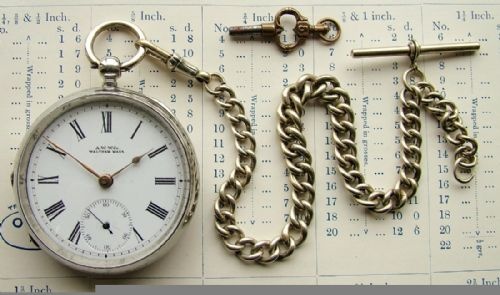 An Antique Waltham Pocket Watch with Albert.