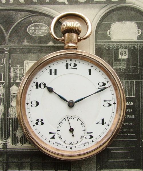 A 1920s Herald Stem Winding Pocket Watch.